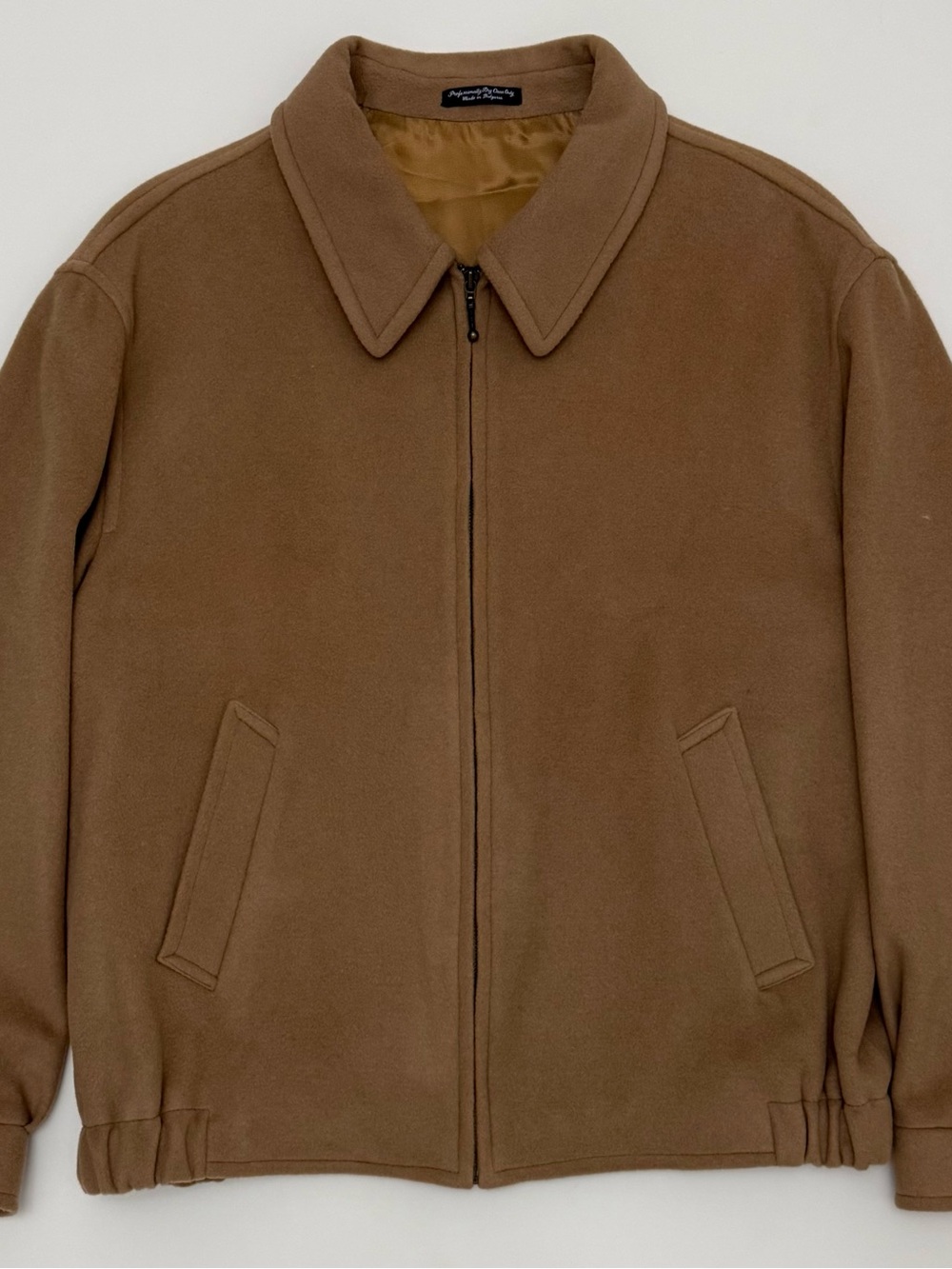 Vintage San-Felice Wool Cashmere Bomber Jacket Italian Fabric Size XLL